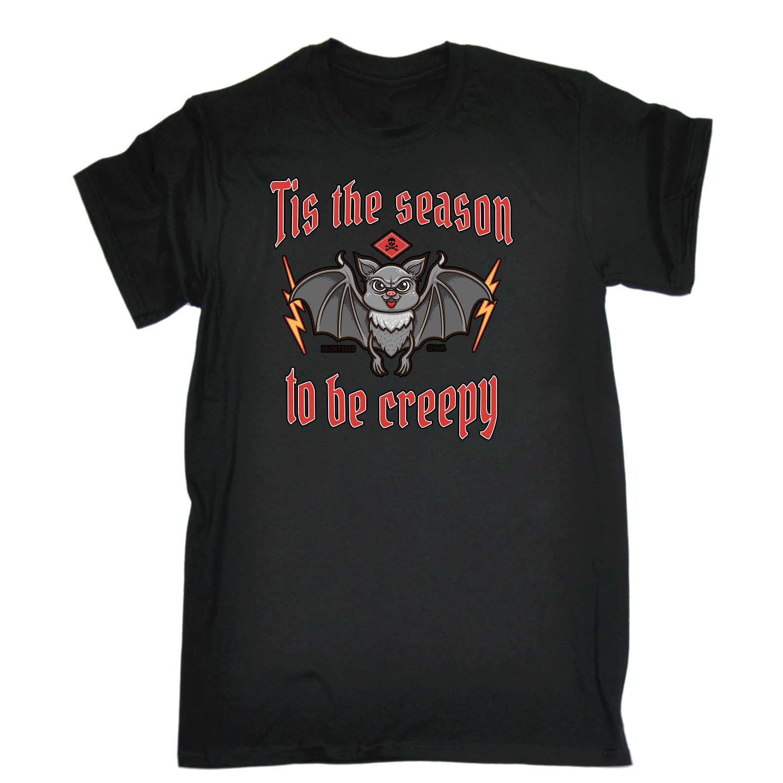 Tis The Season To Be Creepy Bat Halloween - Mens Funny T-Shirt Tshirts