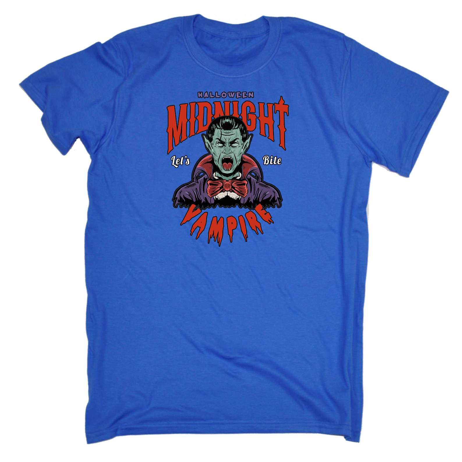 Midnight Vampire Lets Bite Halloween - Mens Funny T-Shirt Tshirts