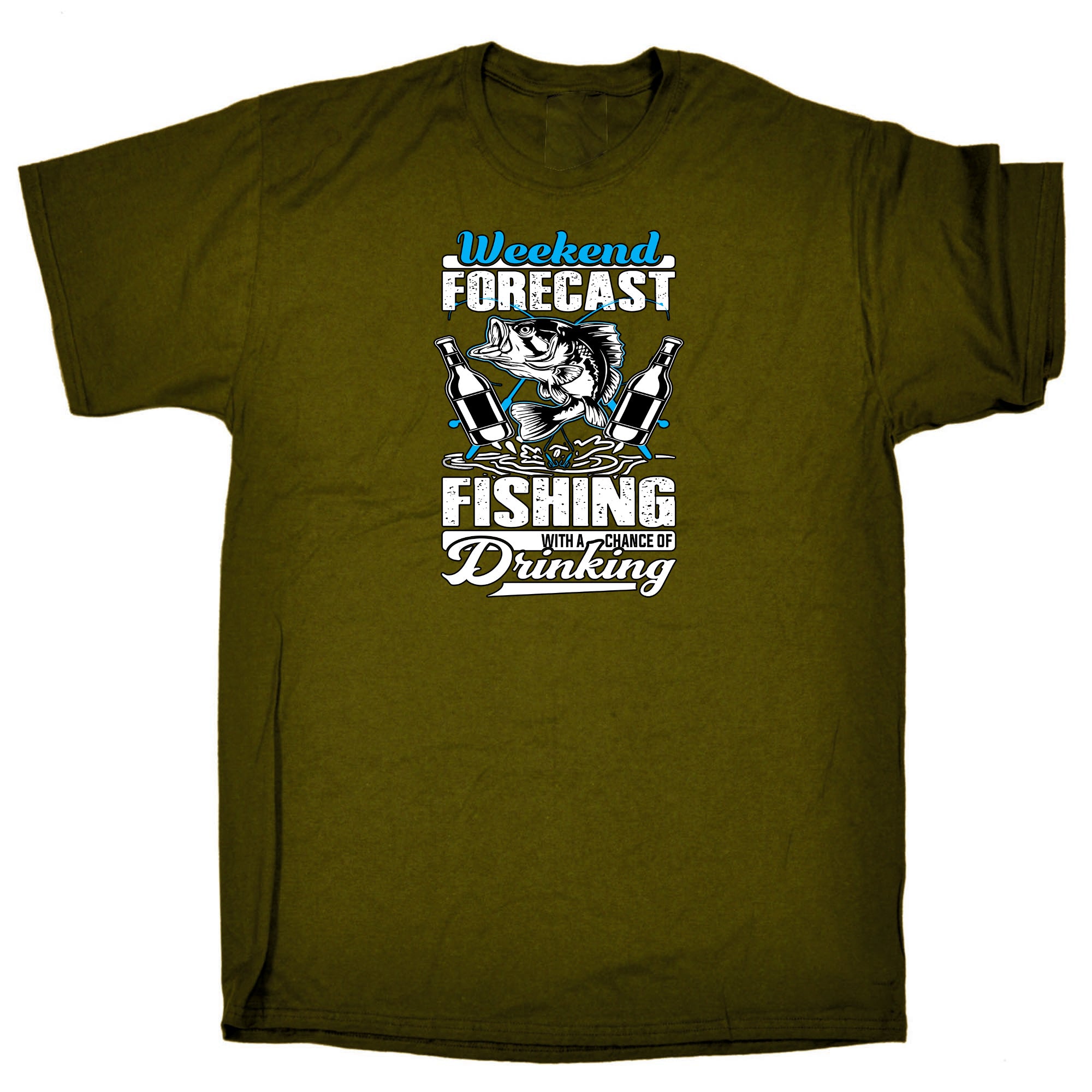 Weekend Forecast Fishing With A Chance Of Drinking Fish - Mens Funny T-Shirt Tshirts