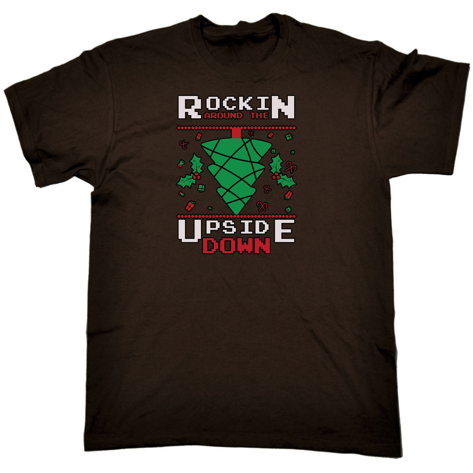 Rockin Around The Christmas Tree Upside Down Australia - Mens Funny T-Shirt Tshirts