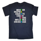 Teacher Words Inspire Educate Coach - Mens Funny T-Shirt Tshirts