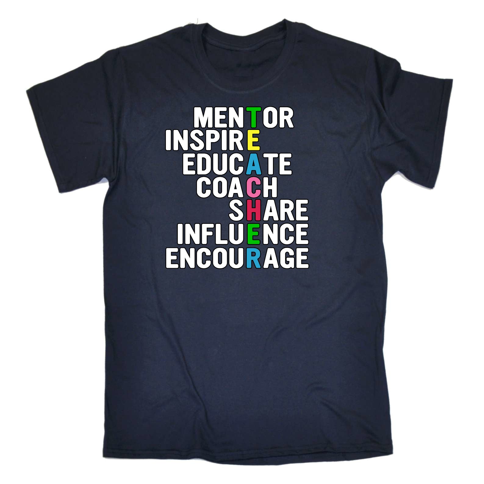 Teacher Words Inspire Educate Coach - Mens Funny T-Shirt Tshirts