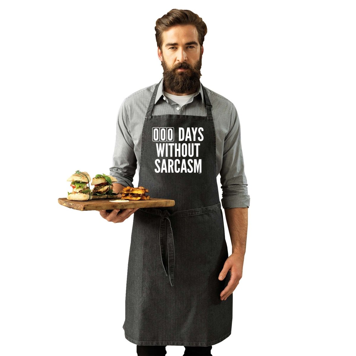 000 Days Without Sarcasm - Funny Novelty Kitchen Adult Apron - 123t Australia | Funny T-Shirts Mugs Novelty Gifts