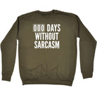 000 Days Without Sarcasm - Funny Novelty Sweatshirt - 123t Australia | Funny T-Shirts Mugs Novelty Gifts