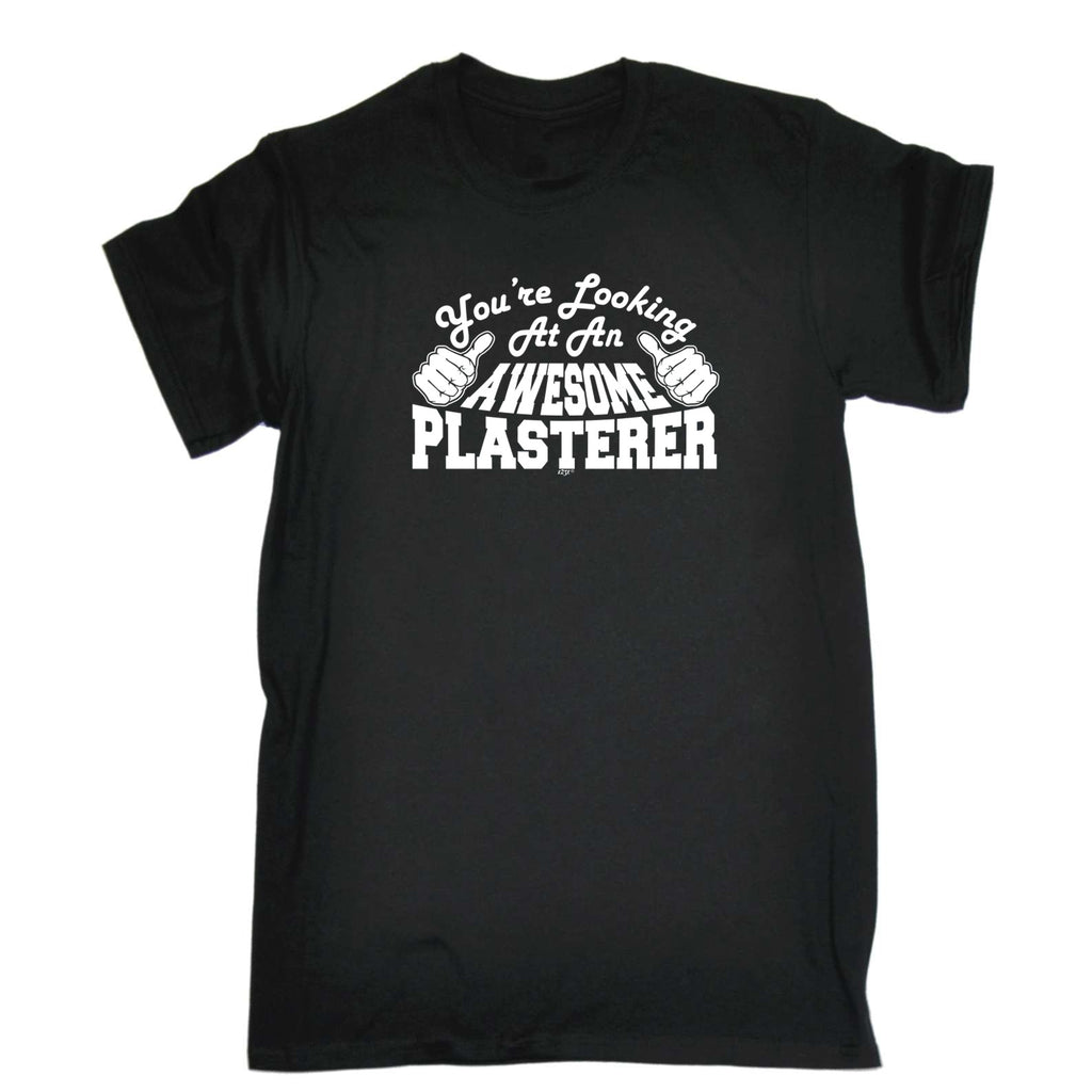 Youre Looking At An Awesome Plasterer - Mens Funny T-Shirt Tshirts