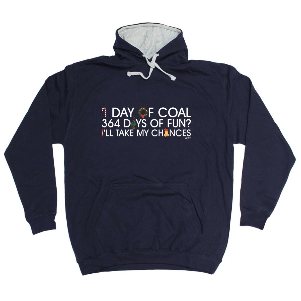 1 Day Of Coal Christmas - Funny Novelty Hoodies Hoodie - 123t Australia | Funny T-Shirts Mugs Novelty Gifts