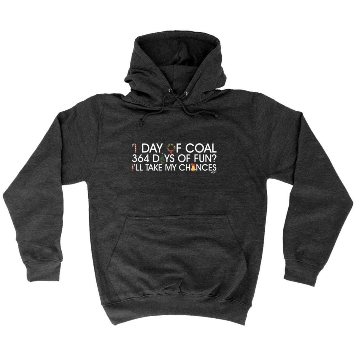 1 Day Of Coal Christmas - Funny Novelty Hoodies Hoodie - 123t Australia | Funny T-Shirts Mugs Novelty Gifts