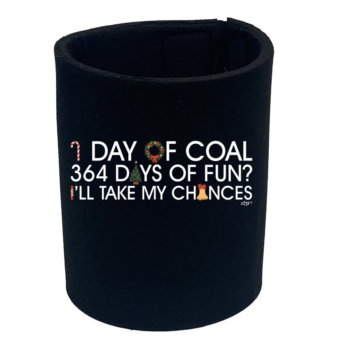 1 Day Of Coal Christmas - Funny Novelty Stubby Holder - 123t Australia | Funny T-Shirts Mugs Novelty Gifts