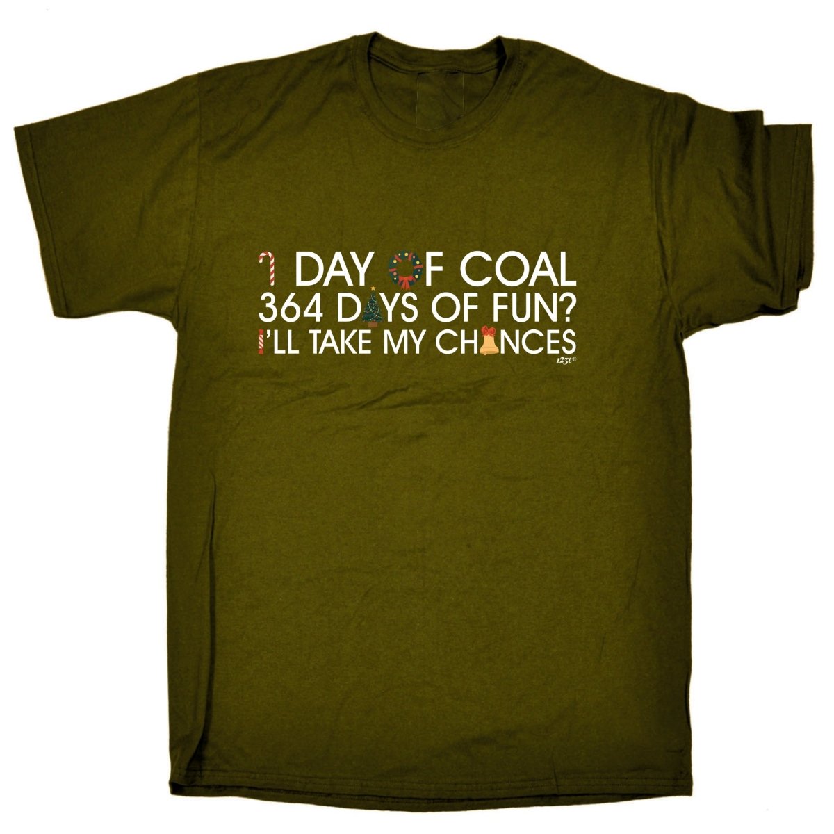 1 Day Of Coal Christmas - Mens Funny Novelty T-Shirt TShirt / T Shirt - 123t Australia | Funny T-Shirts Mugs Novelty Gifts