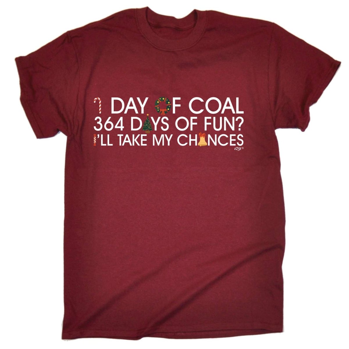 1 Day Of Coal Christmas - Mens Funny Novelty T-Shirt TShirt / T Shirt - 123t Australia | Funny T-Shirts Mugs Novelty Gifts