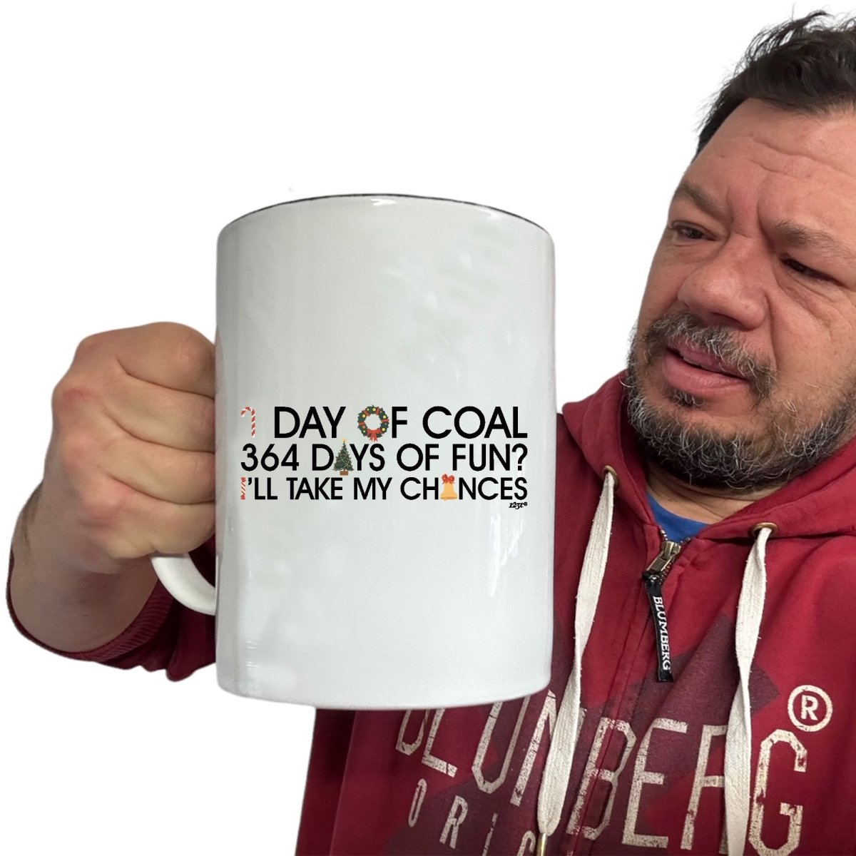 1 Day Of Coal Christmas Mug Cup - 123t Australia | Funny T-Shirts Mugs Novelty Gifts