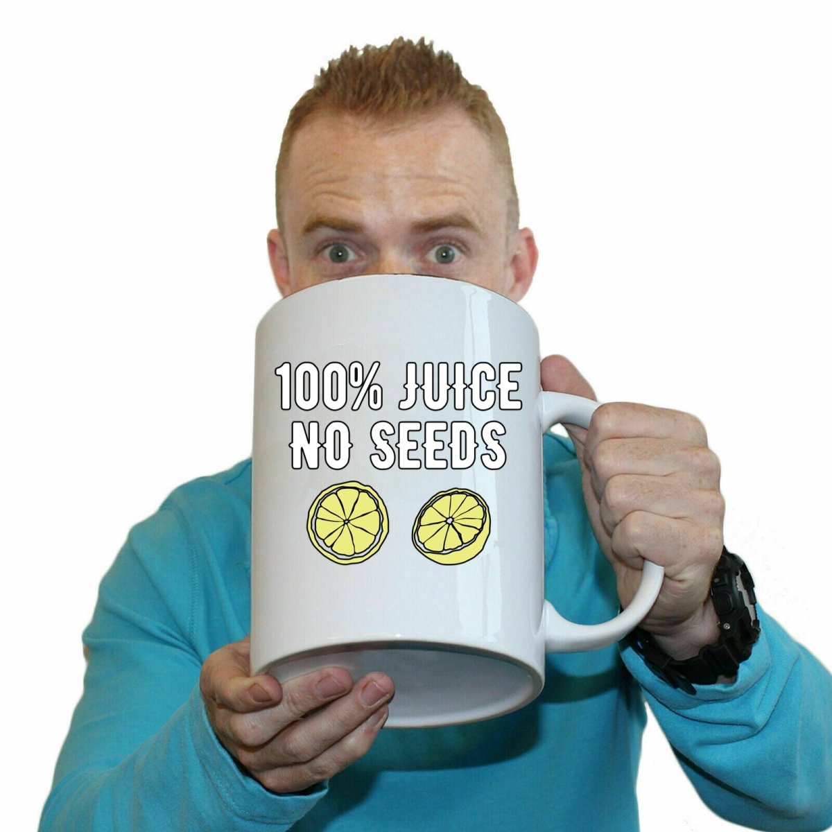 100 Percent Juice No Seeds Mug Cup - 123t Australia | Funny T-Shirts Mugs Novelty Gifts