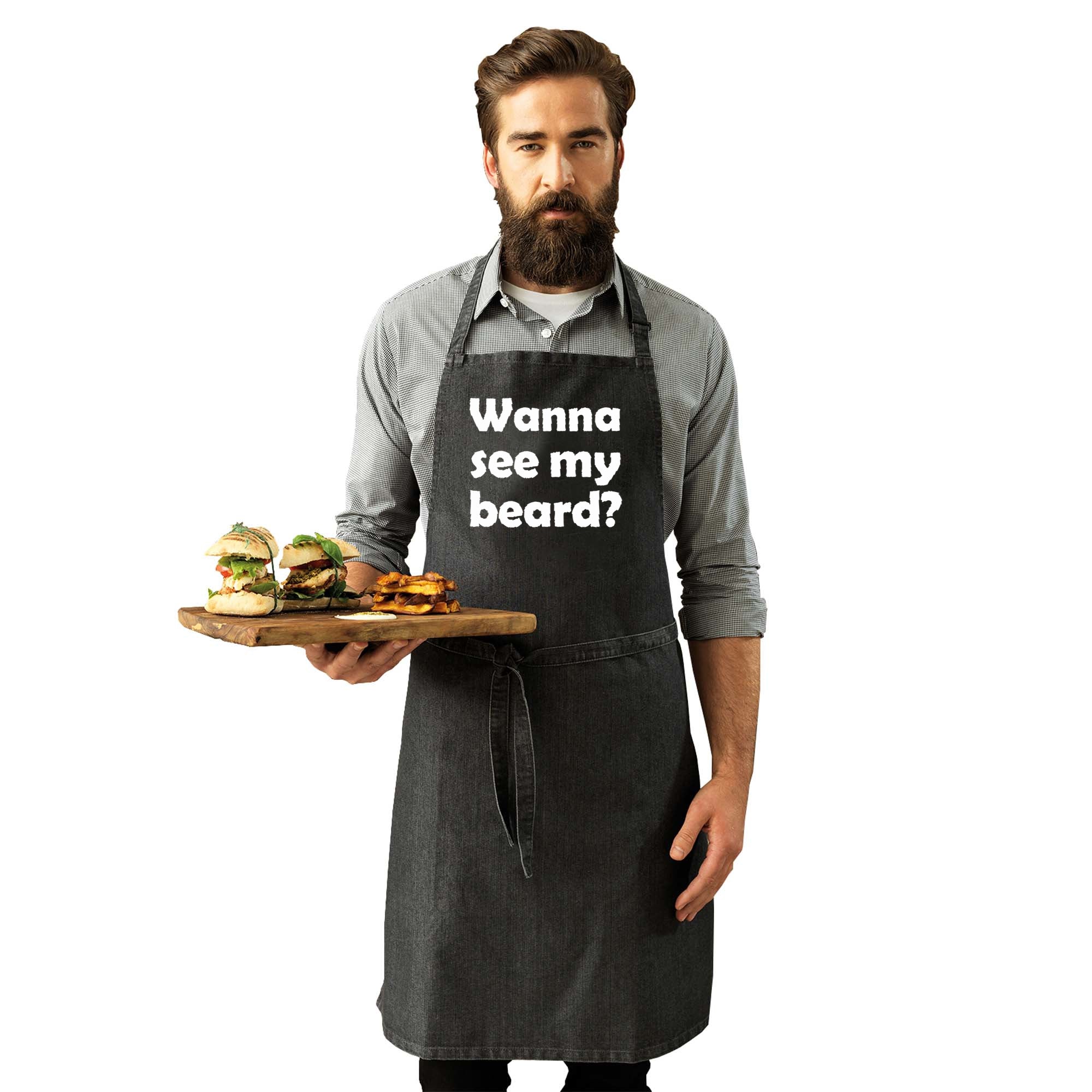 Wanna See My Beard - Funny Kitchen Apron