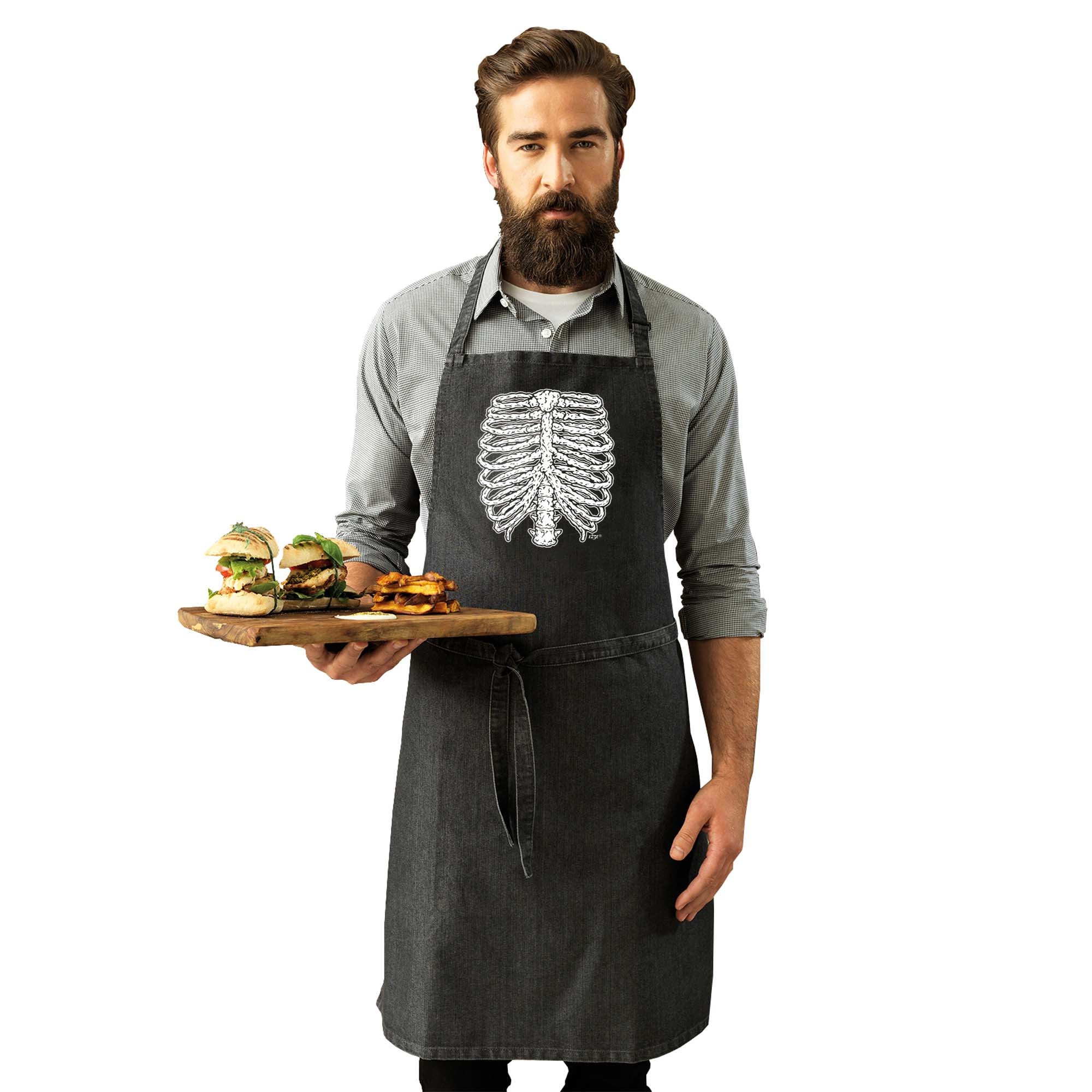 Skeleton Ribs Halloween - Funny Kitchen Apron