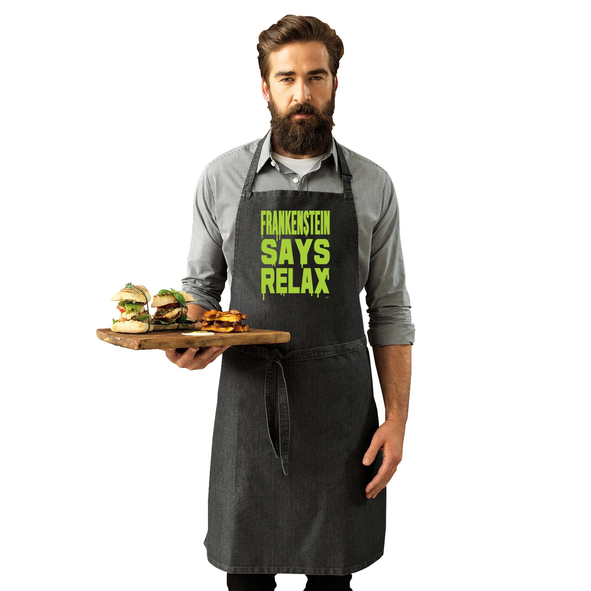 Frankenstein Says Relax - Funny Kitchen Apron