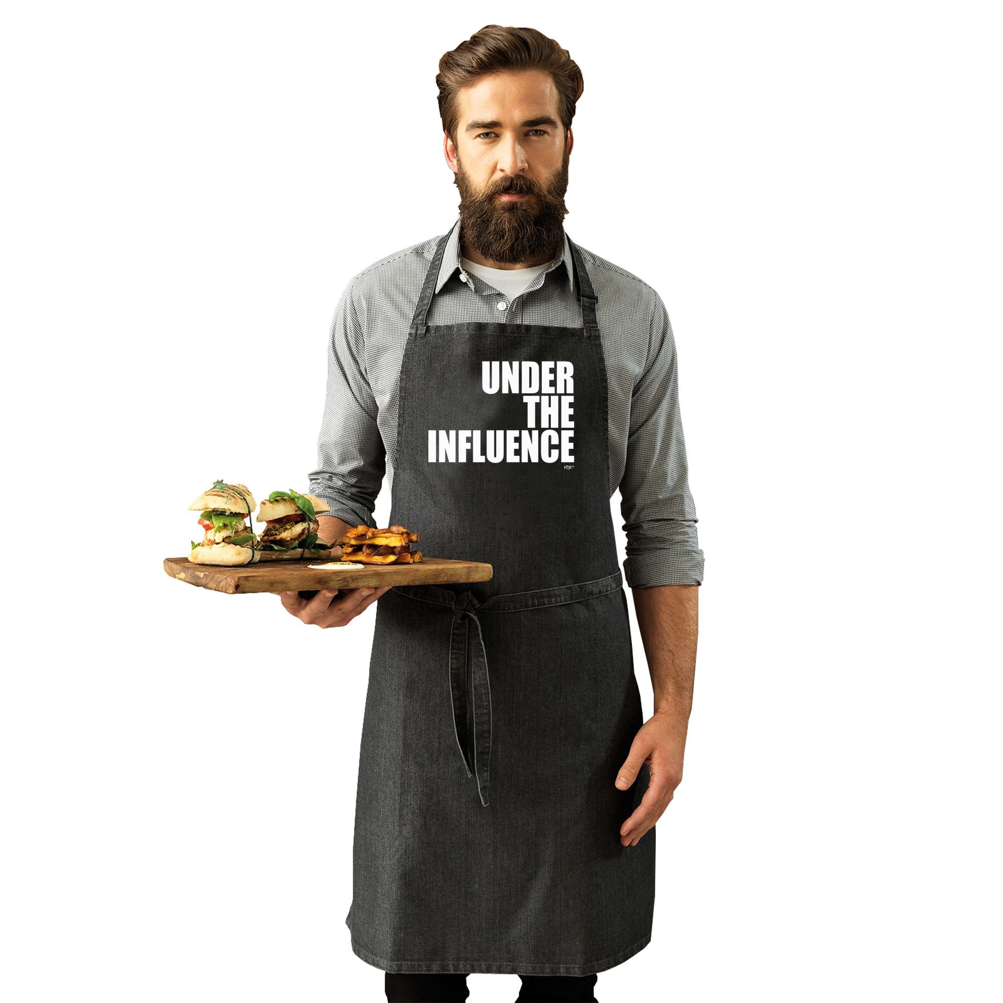 Under The Influence White - Funny Kitchen Apron