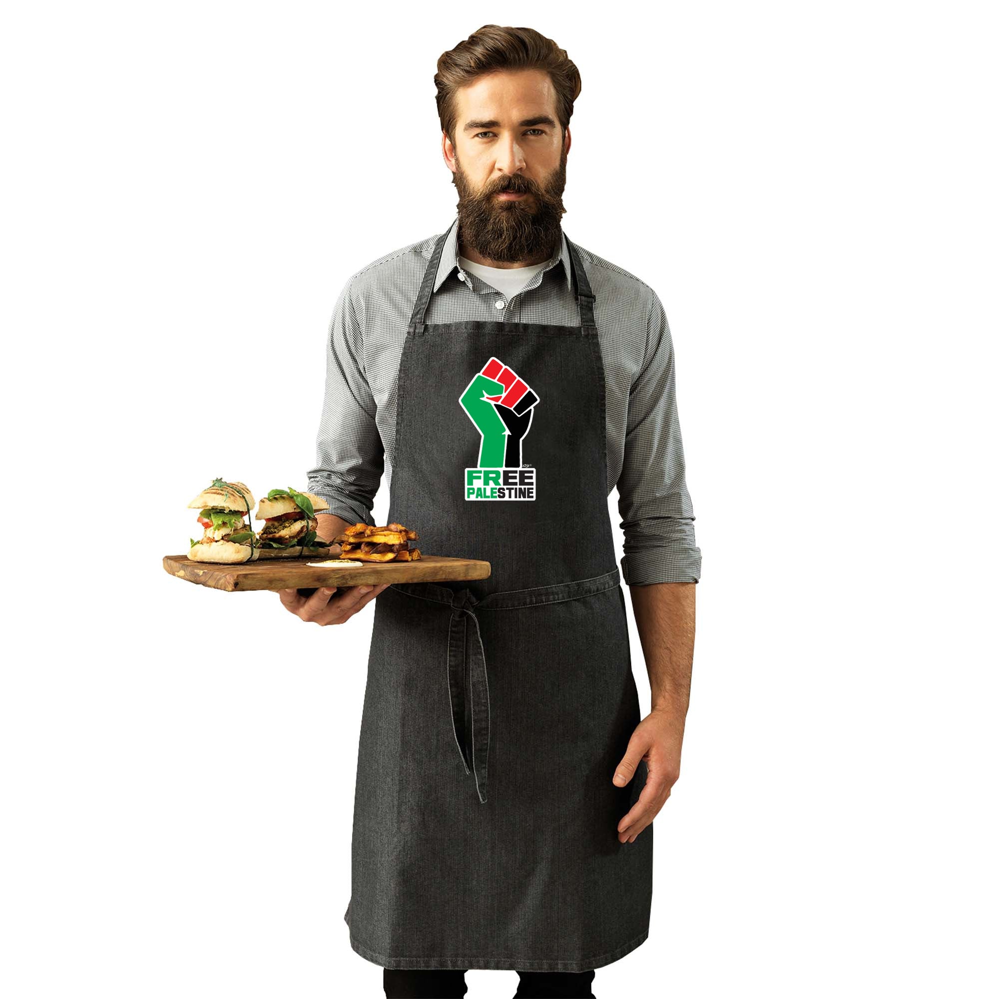 Free Palestine Fist - Funny Kitchen Apron