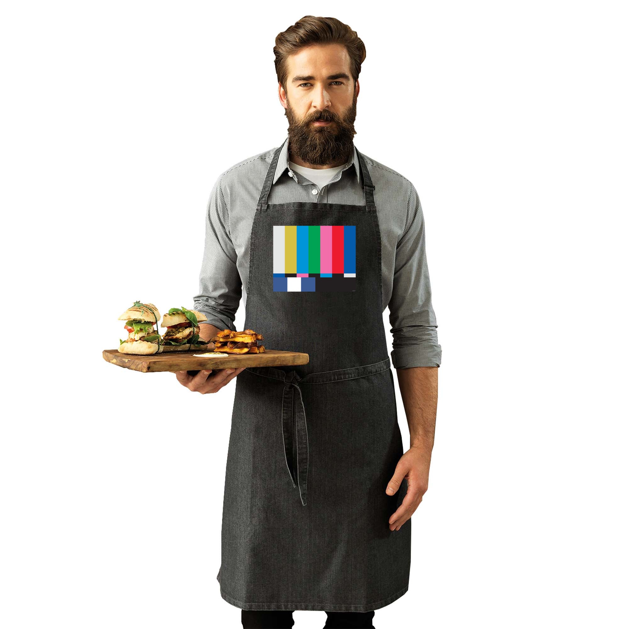 Tv Colour Test Screen - Funny Kitchen Apron