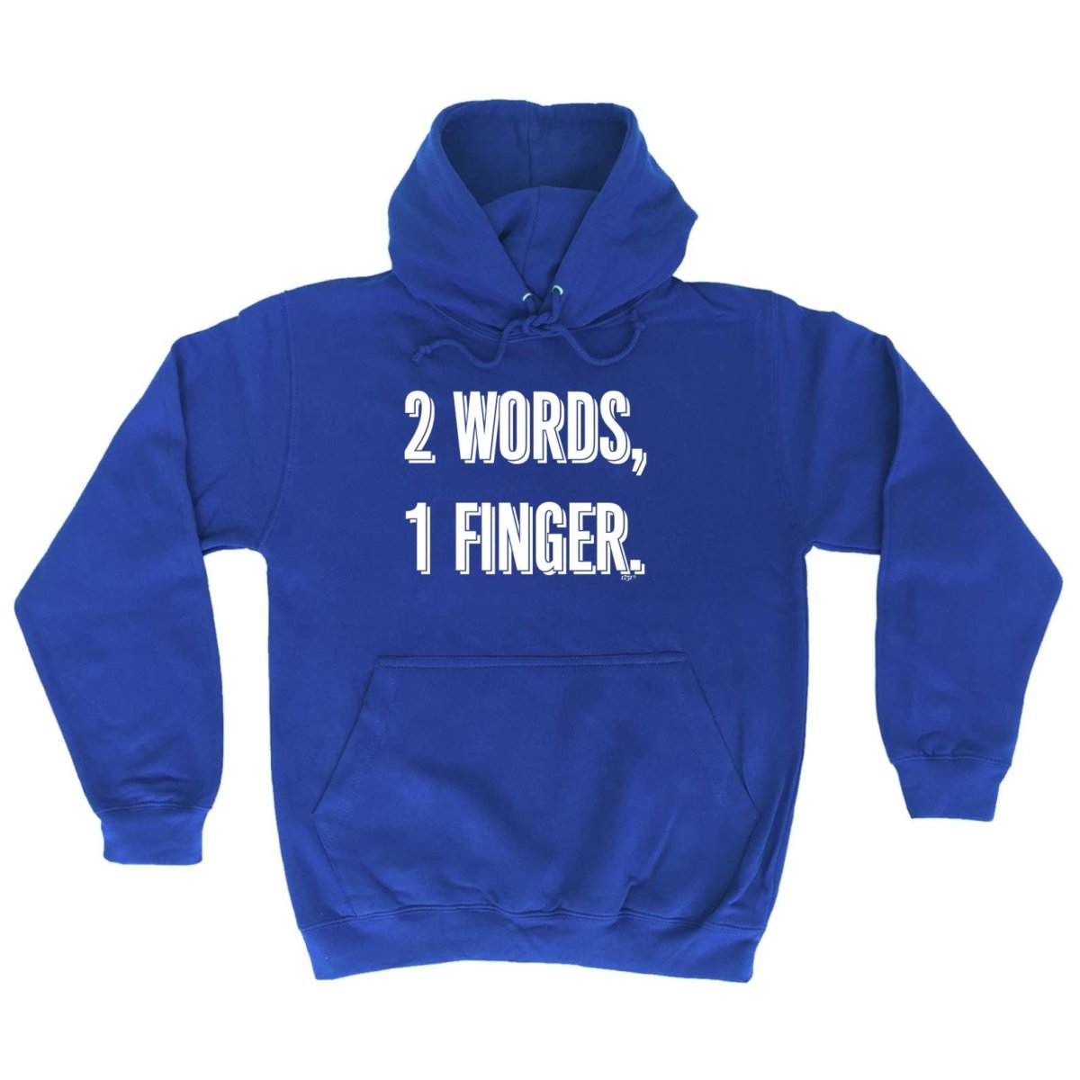 2 Words 1 Finger - Funny Novelty Hoodies Hoodie - 123t Australia | Funny T-Shirts Mugs Novelty Gifts