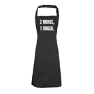 2 Words 1 Finger - Funny Novelty Kitchen Adult Apron - 123t Australia | Funny T-Shirts Mugs Novelty Gifts