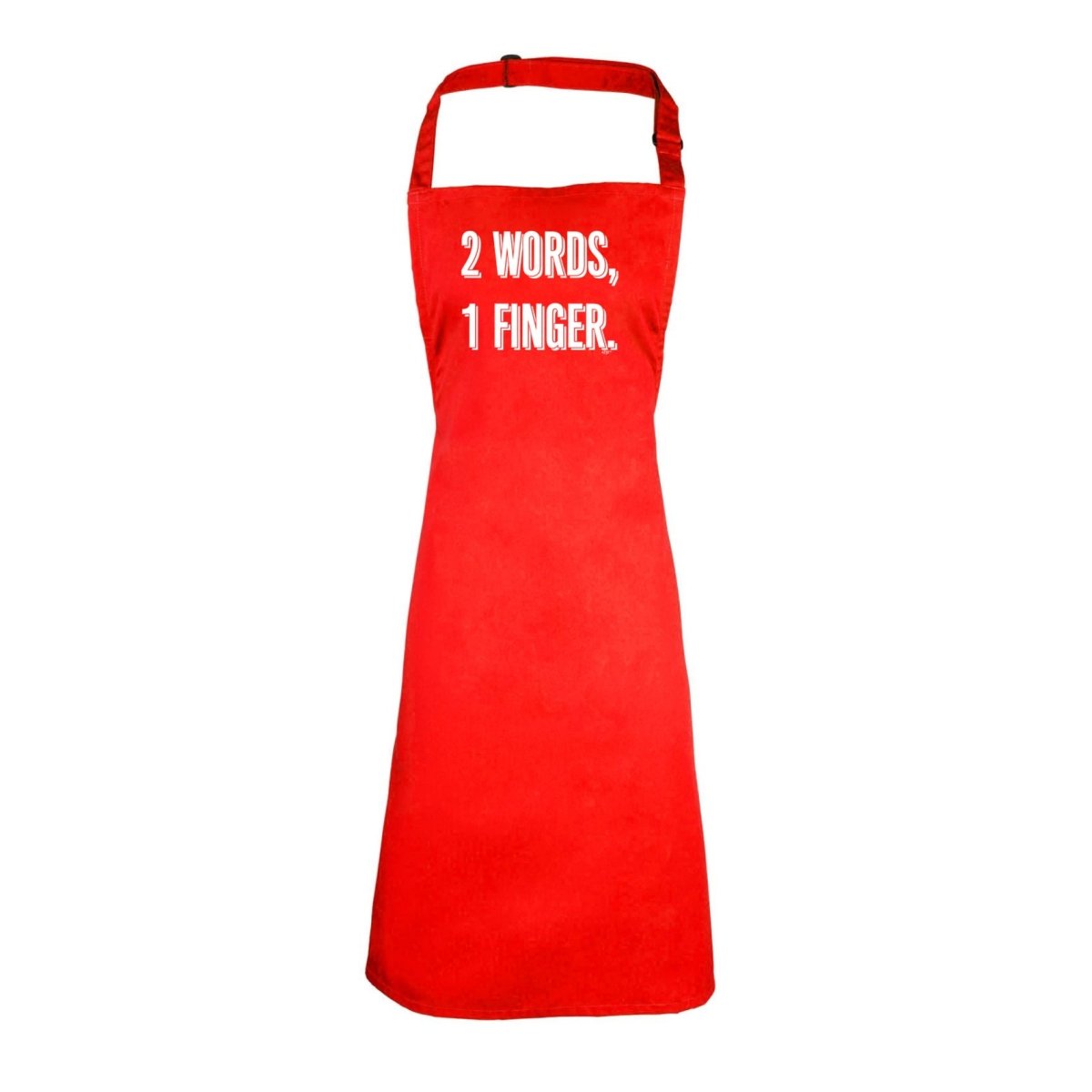 2 Words 1 Finger - Funny Novelty Kitchen Adult Apron - 123t Australia | Funny T-Shirts Mugs Novelty Gifts