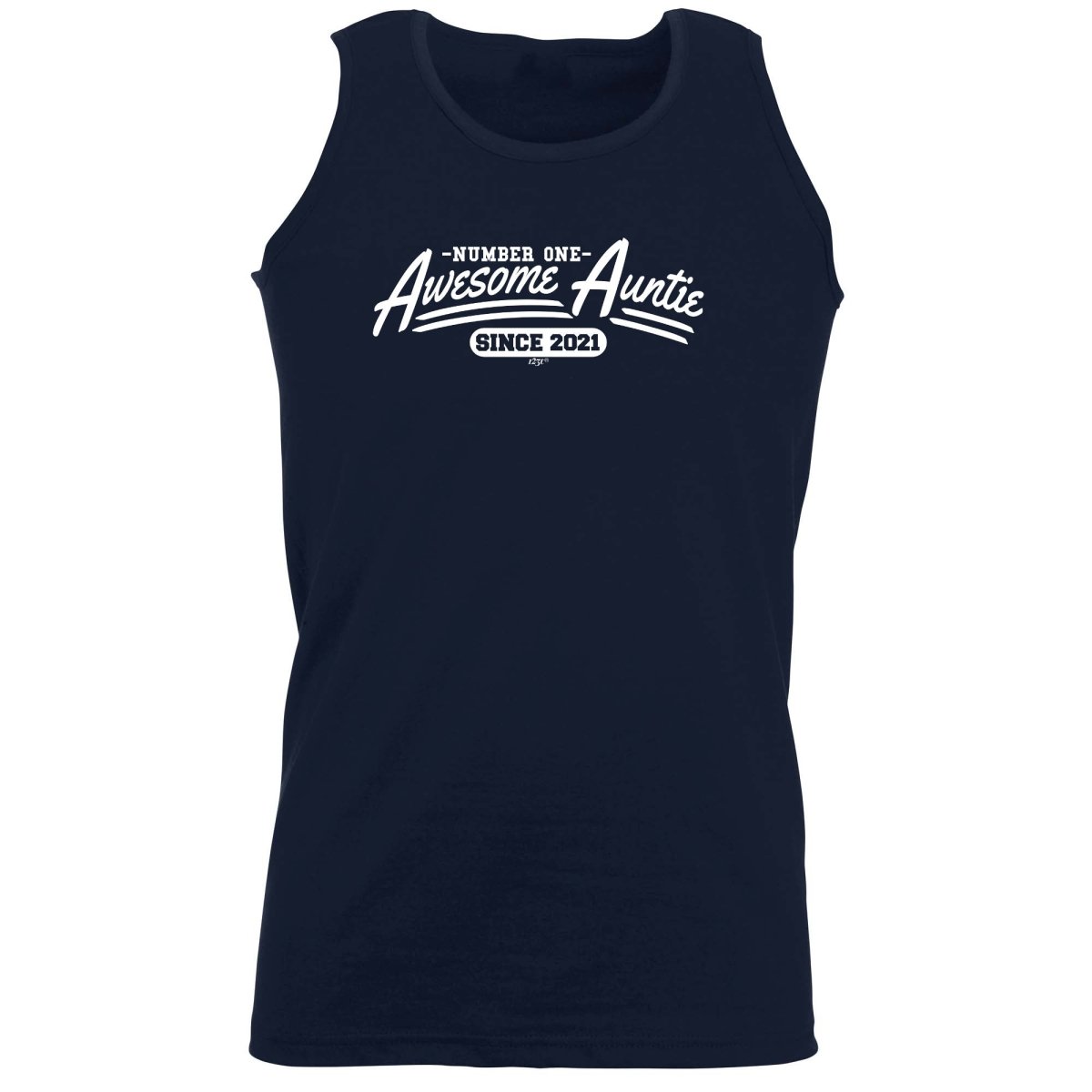 2021 Awesome Auntie Since - Funny Novelty Vest Singlet Unisex Tank Top - 123t Australia | Funny T-Shirts Mugs Novelty Gifts