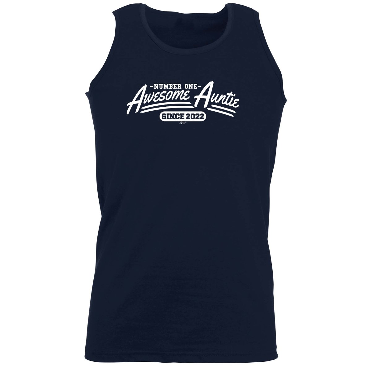 2022 Awesome Auntie Since - Funny Novelty Vest Singlet Unisex Tank Top - 123t Australia | Funny T-Shirts Mugs Novelty Gifts