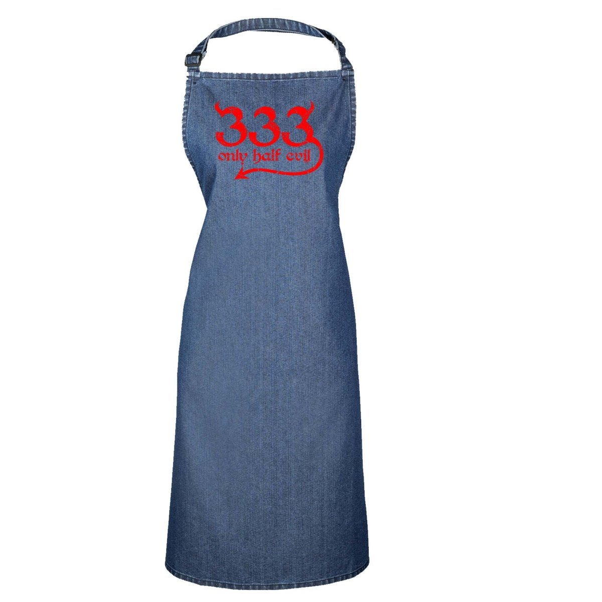 333 Only Half Evil - Funny Novelty Kitchen Adult Apron - 123t Australia | Funny T-Shirts Mugs Novelty Gifts