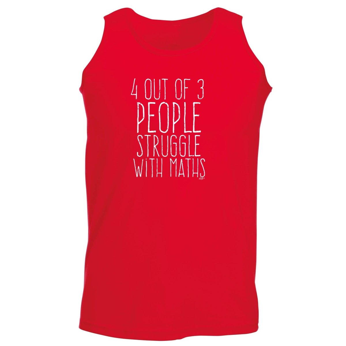 4 Out Of 3 People Struggle With Maths - Funny Novelty Vest Singlet Unisex Tank Top - 123t Australia | Funny T-Shirts Mugs Novelty Gifts