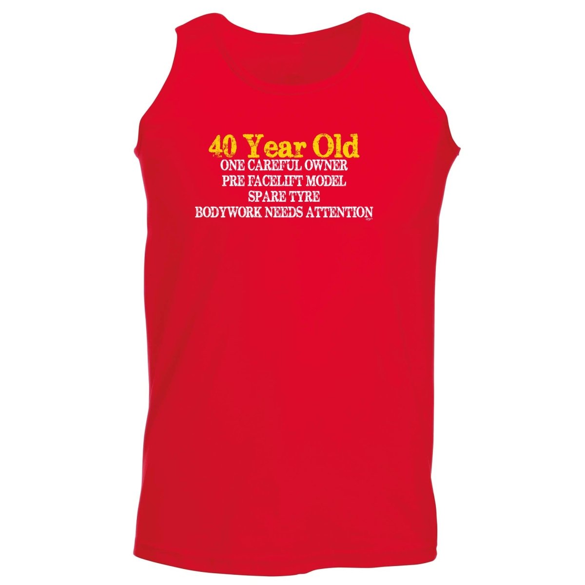 40 Year Old One Careful Owner Birthday Age - Funny Novelty Vest Singlet Unisex Tank Top - 123t Australia | Funny T-Shirts Mugs Novelty Gifts