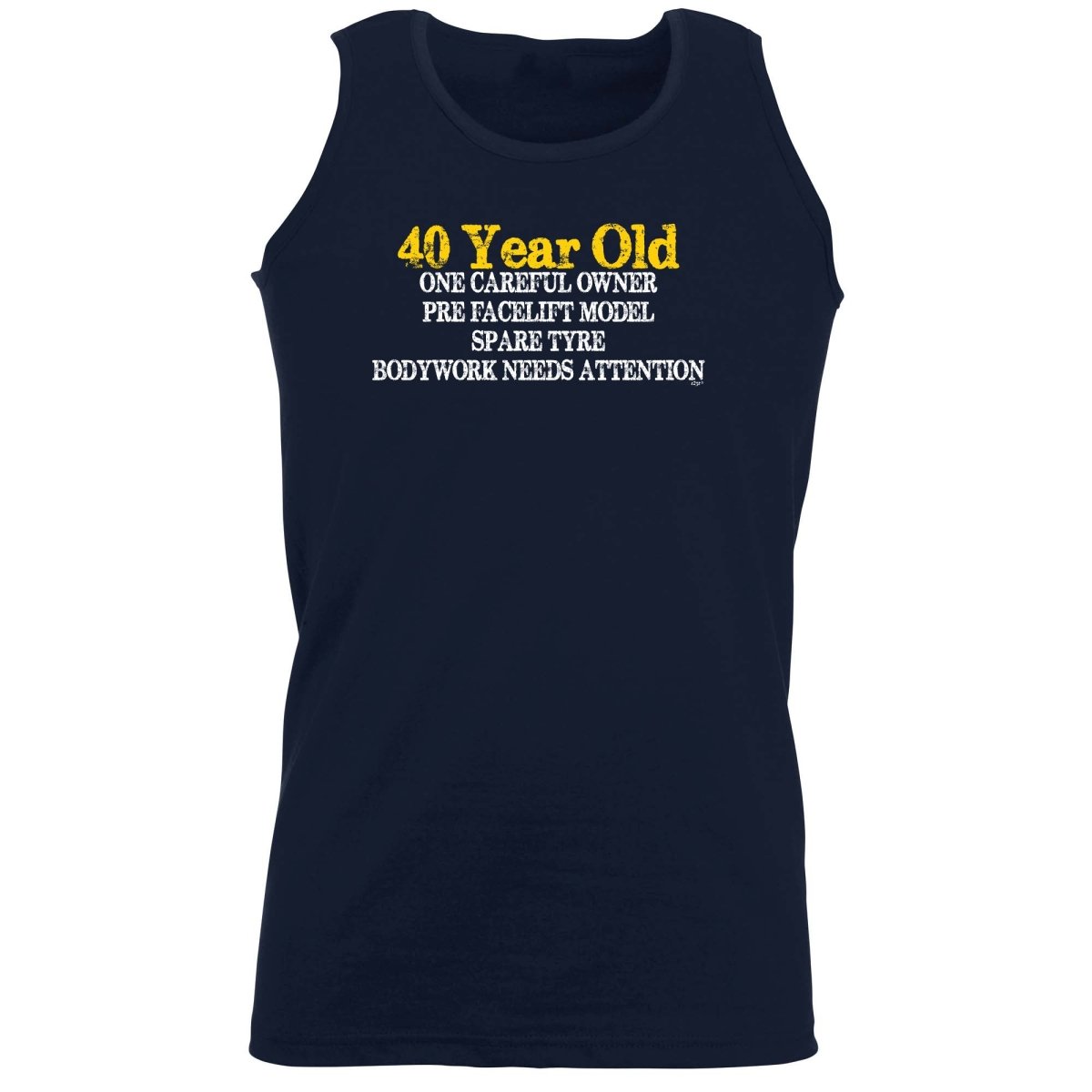 40 Year Old One Careful Owner Birthday Age - Funny Novelty Vest Singlet Unisex Tank Top - 123t Australia | Funny T-Shirts Mugs Novelty Gifts