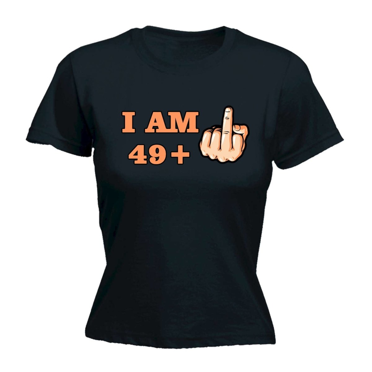 49 + 1 Middle Finger 50Th Age Birthday - Funny Womens T-Shirt Tshirt - 123t Australia | Funny T-Shirts Mugs Novelty Gifts