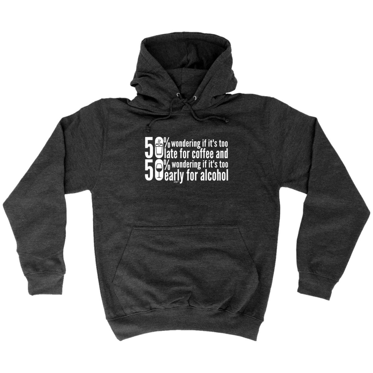 50 Percent Coffee Alcohol - Funny Novelty Hoodies Hoodie - 123t Australia | Funny T-Shirts Mugs Novelty Gifts