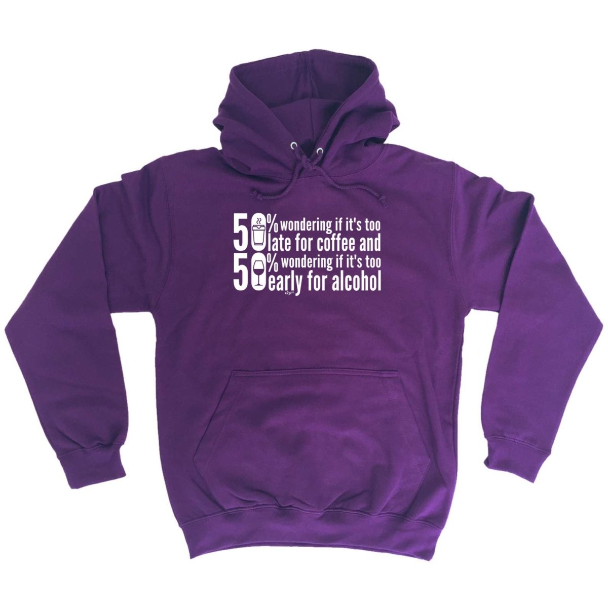 50 Percent Coffee Alcohol - Funny Novelty Hoodies Hoodie - 123t Australia | Funny T-Shirts Mugs Novelty Gifts