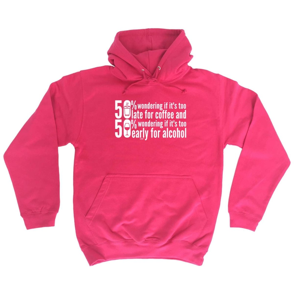 50 Percent Coffee Alcohol - Funny Novelty Hoodies Hoodie - 123t Australia | Funny T-Shirts Mugs Novelty Gifts