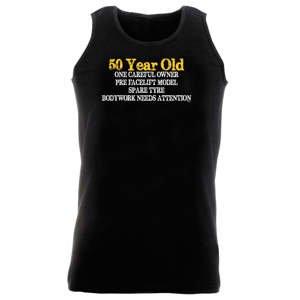 50 Year Old One Careful Owner Birthday Age - Funny Novelty Vest Singlet Unisex Tank Top - 123t Australia | Funny T-Shirts Mugs Novelty Gifts