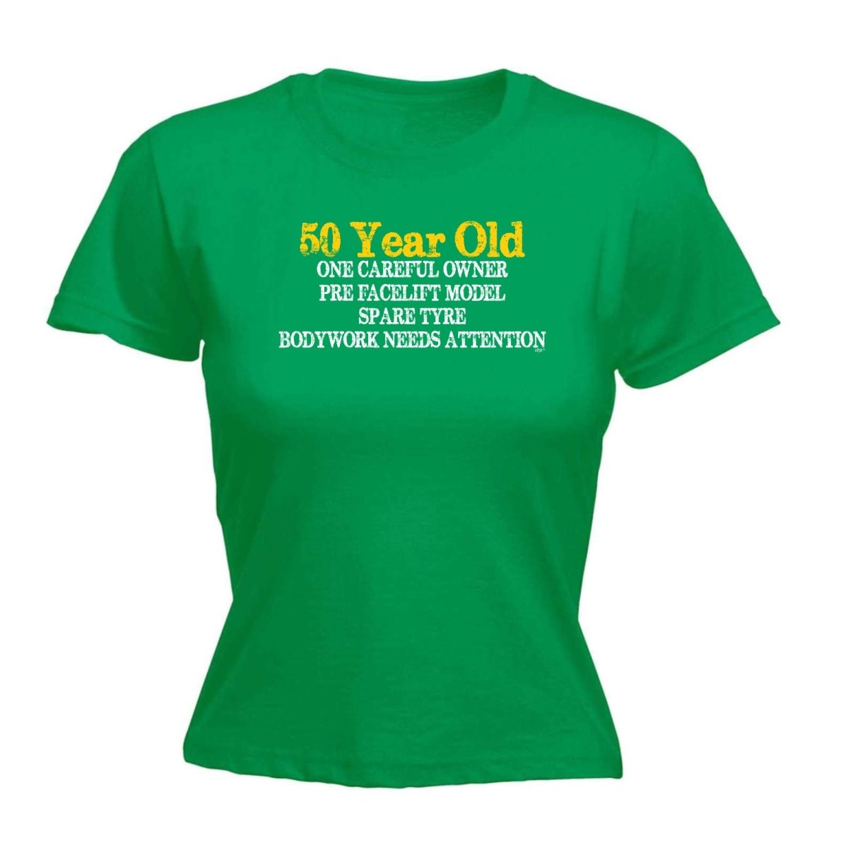 50 Year Old One Careful Owner Birthday Age - Funny Novelty Womens T-Shirt T Shirt Tshirt - 123t Australia | Funny T-Shirts Mugs Novelty Gifts