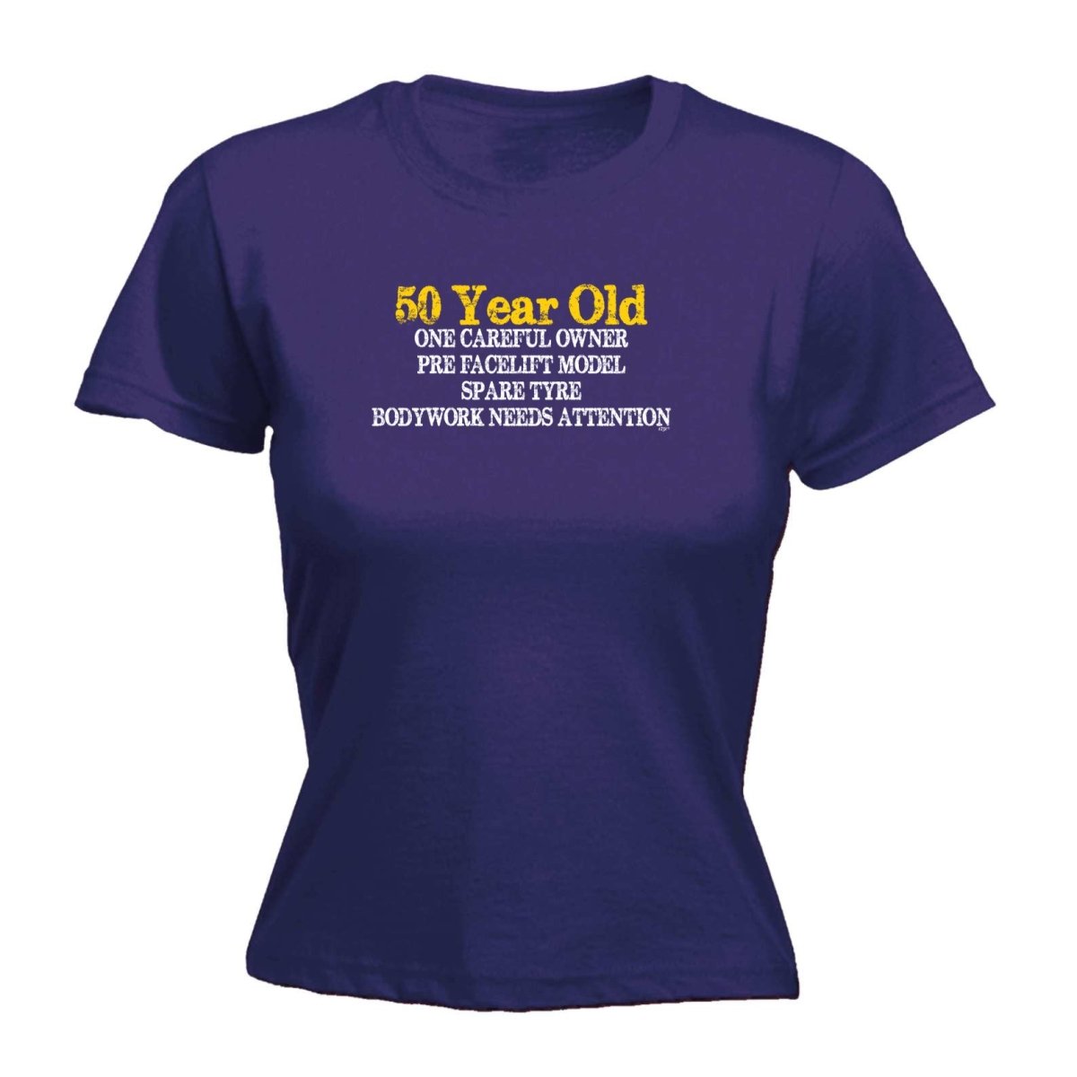 50 Year Old One Careful Owner Birthday Age - Funny Novelty Womens T-Shirt T Shirt Tshirt - 123t Australia | Funny T-Shirts Mugs Novelty Gifts