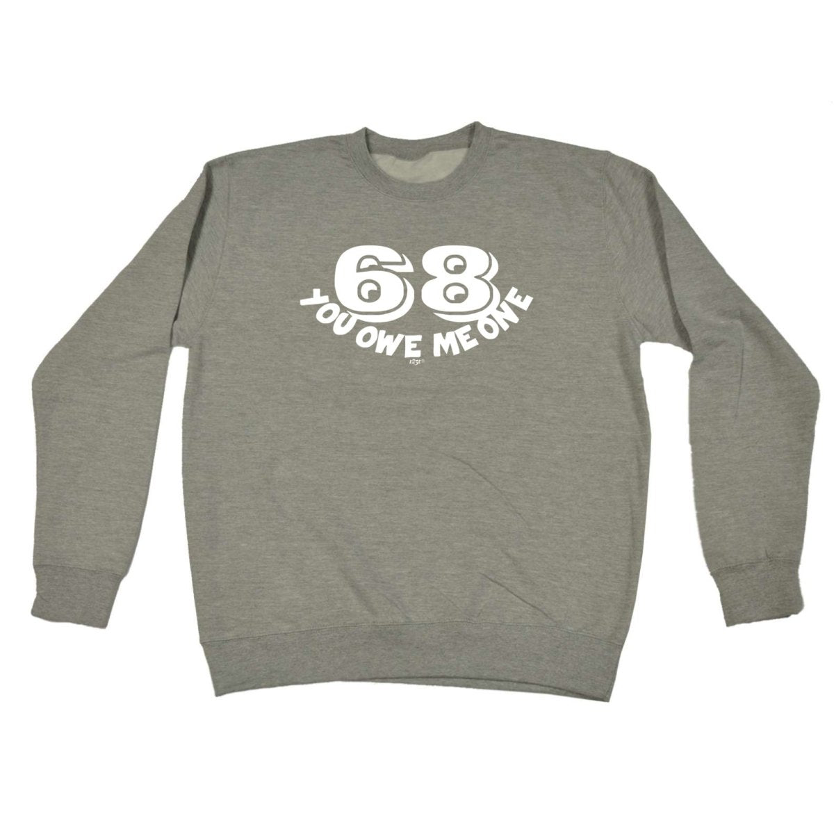 68 You Owe Me One - Funny Novelty Sweatshirt - 123t Australia | Funny T-Shirts Mugs Novelty Gifts