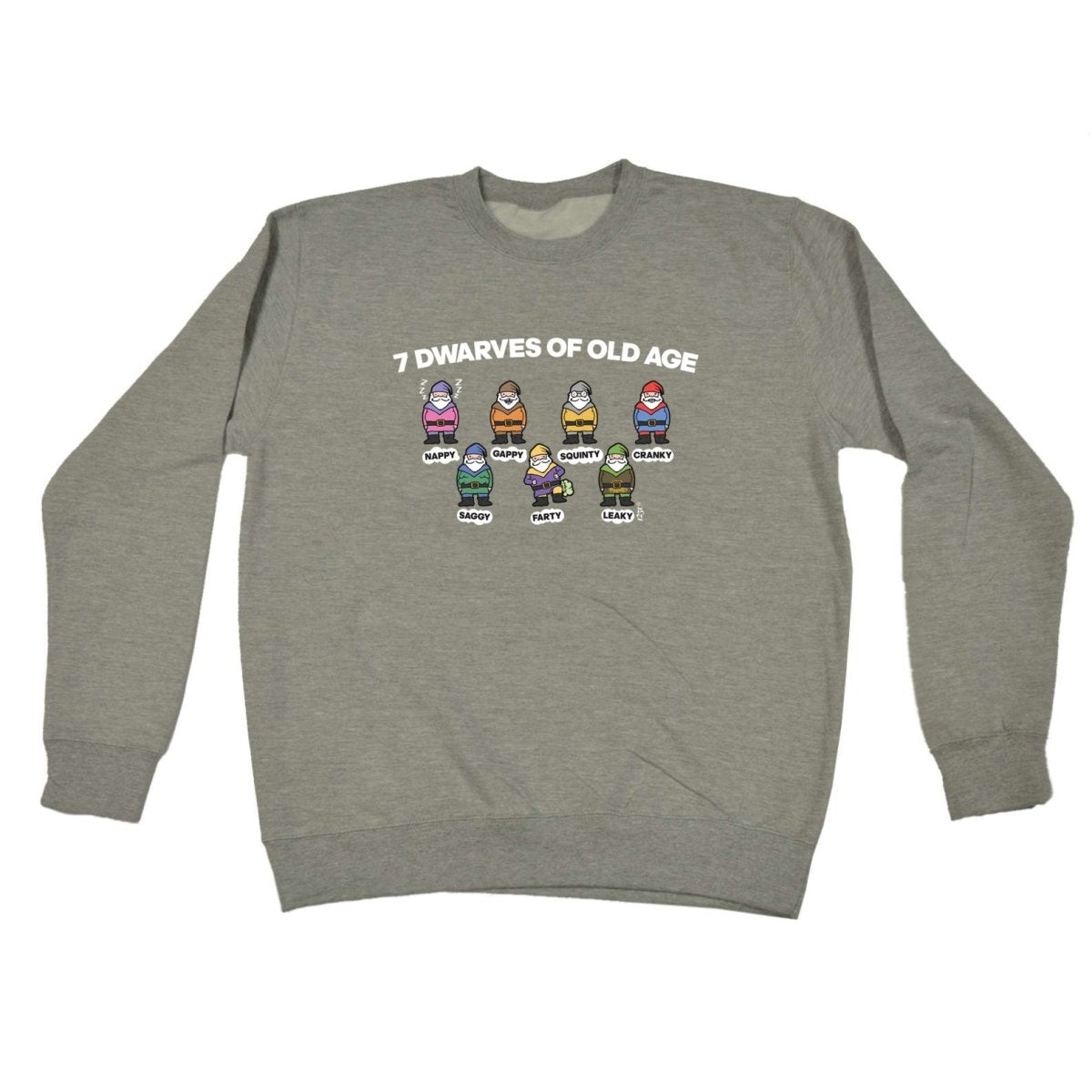 7 Dwarves Of Old Age - Funny Novelty Sweatshirt - 123t Australia | Funny T-Shirts Mugs Novelty Gifts