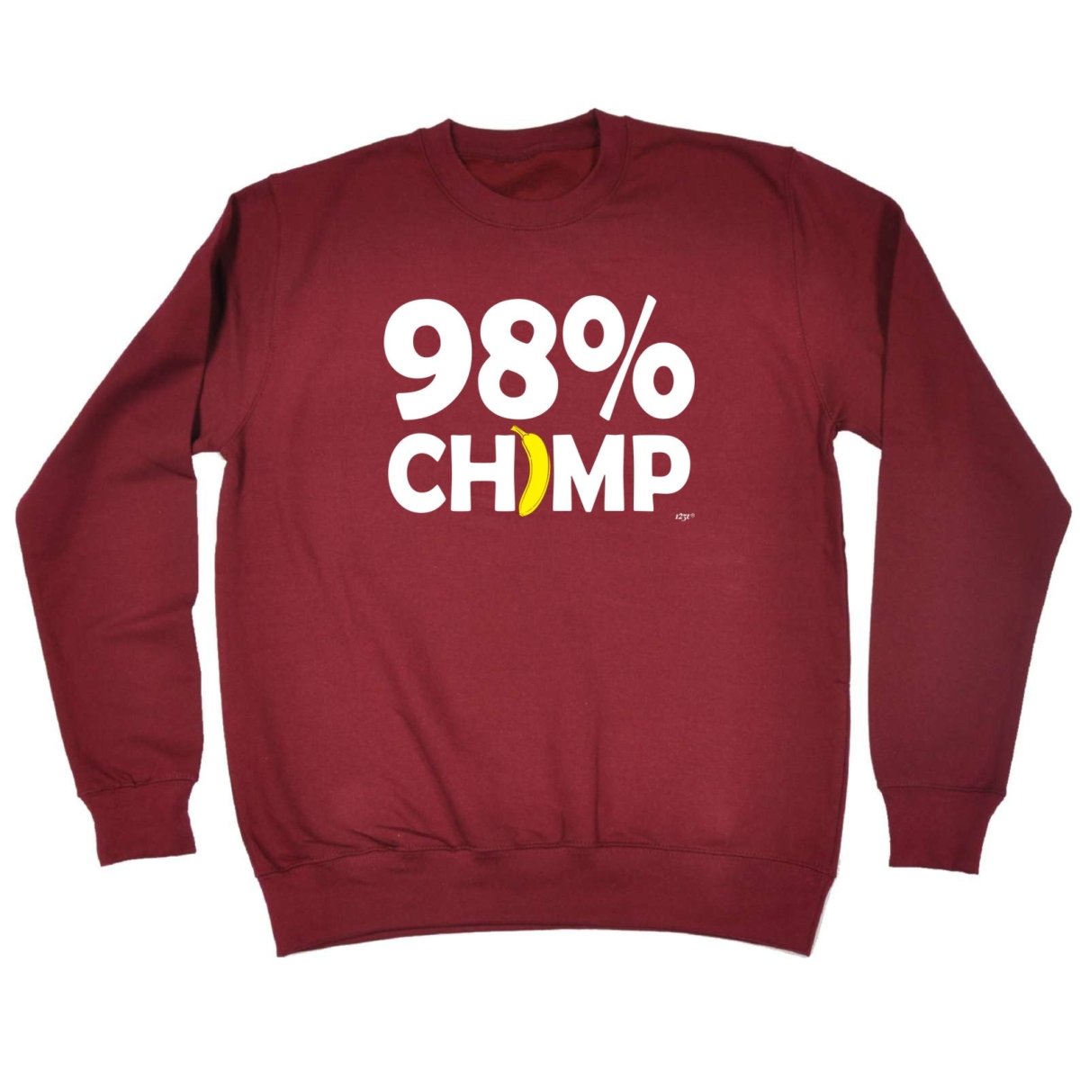 98 Percent Chimp - Funny Novelty Sweatshirt - 123t Australia | Funny T-Shirts Mugs Novelty Gifts