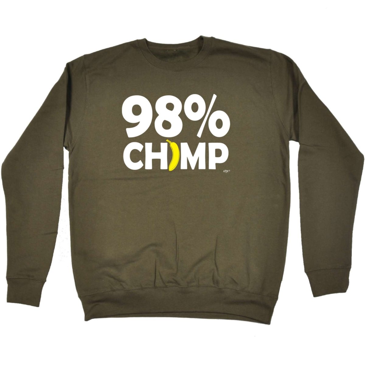 98 Percent Chimp - Funny Novelty Sweatshirt - 123t Australia | Funny T-Shirts Mugs Novelty Gifts