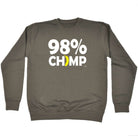 98 Percent Chimp - Funny Novelty Sweatshirt - 123t Australia | Funny T-Shirts Mugs Novelty Gifts