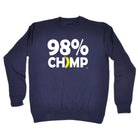 98 Percent Chimp - Funny Novelty Sweatshirt - 123t Australia | Funny T-Shirts Mugs Novelty Gifts