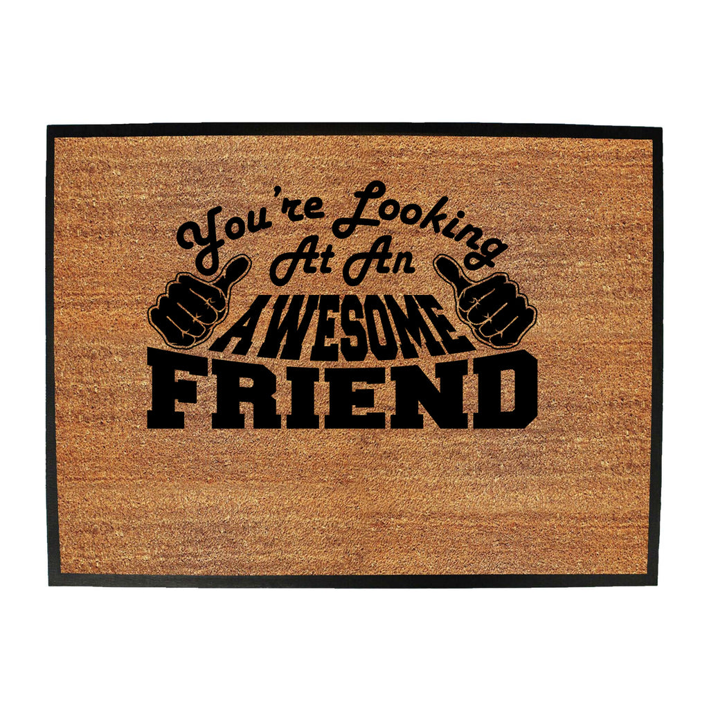 Youre Looking At An Awesome Friend - Funny Novelty Doormat