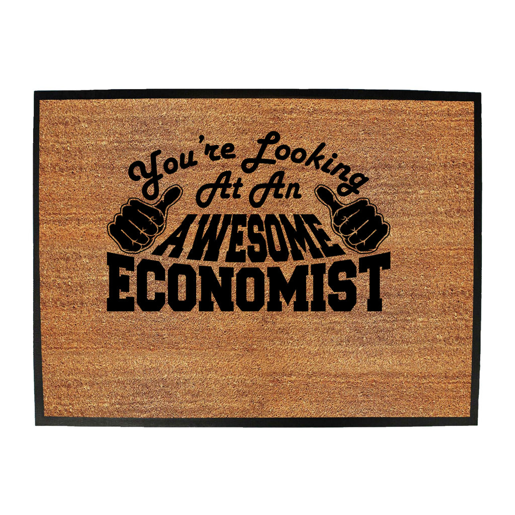 Youre Looking At An Awesome Economist - Funny Novelty Doormat