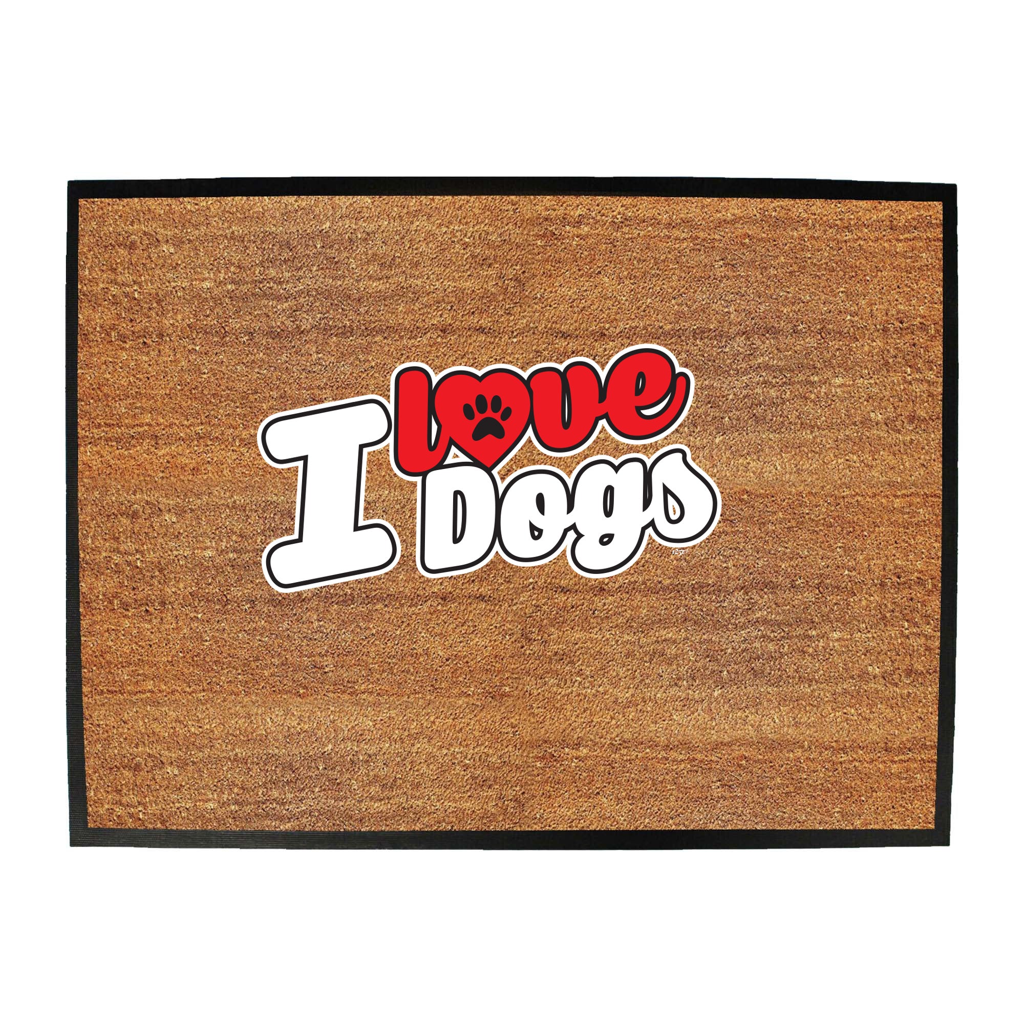 Love Dogs Stencil - Funny Novelty Doormat