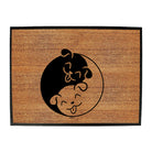 Yin Yang Dog - Funny Novelty Doormat