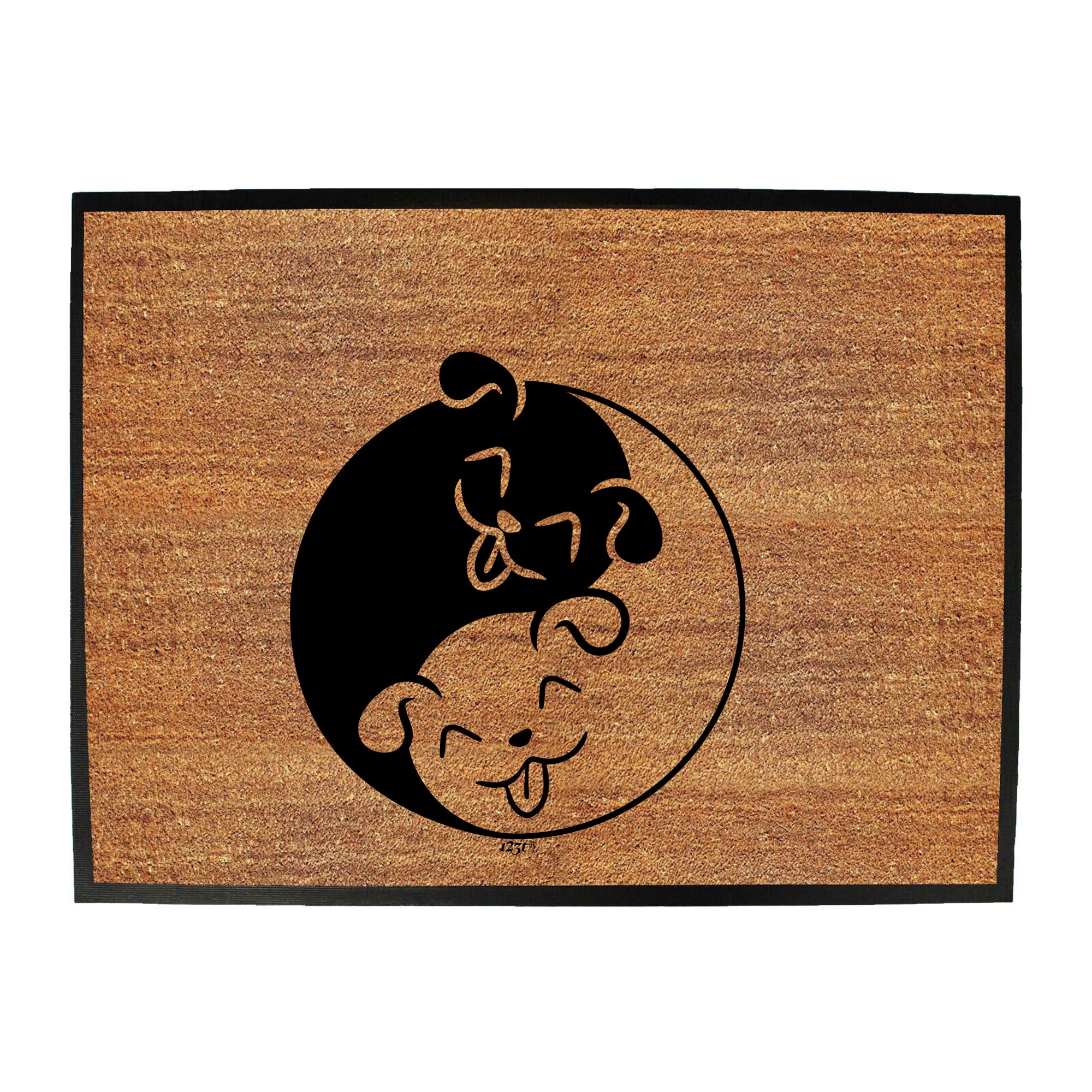 Yin Yang Dog - Funny Novelty Doormat