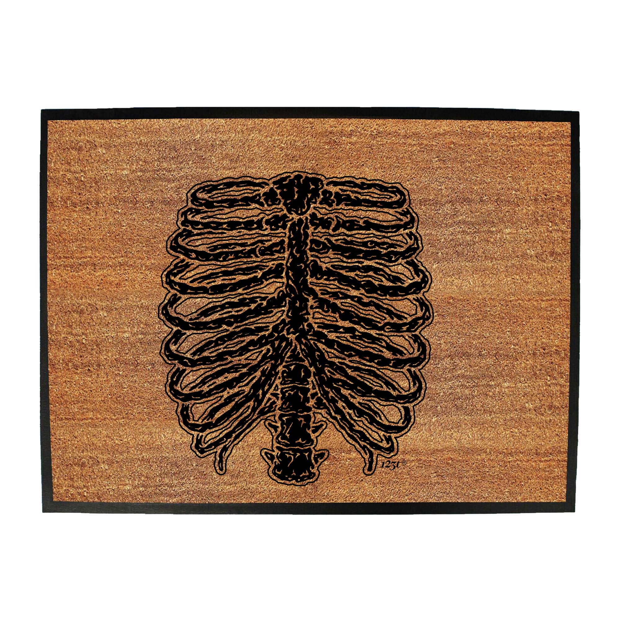 Skeleton Ribs Halloween - Funny Novelty Doormat